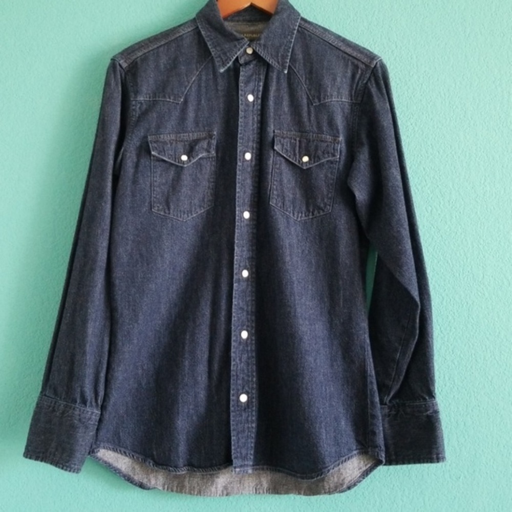 {Banana Republic} Western Denim Button Down Top - Picture 1 of 8